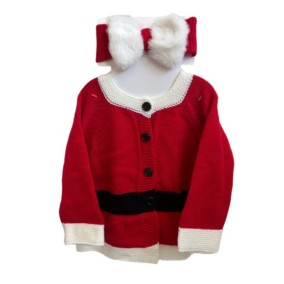 Santa Holiday Baby Girls 2pc Set - Picture 2 of 3
